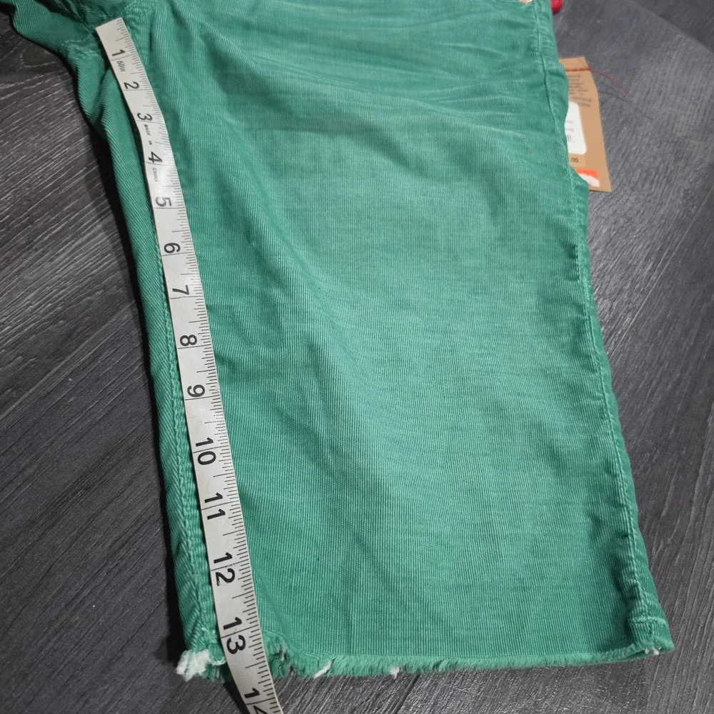 NWT True Religion Ricky Corduroy Cut Off Shorts Men 30 Green Stretch Lightweight